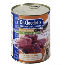 Dr.Clauders Dog Selected Meat Pulykás és rizses konzerv 400g