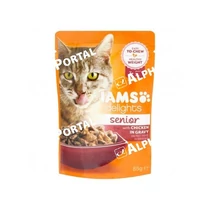 Iams Delights Senior Csirke Falatkák Ízletes Szószban 85g