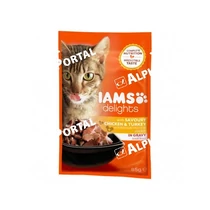 Iams cat delights csirkehús és pulykahús szószban 85g