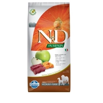 N&D Pumpkin Dog szarvas&sütőtök,alma adult medium&maxi 12kg