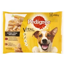 Pedigree Alutasakos 100g 4 Pack Adult Marha+Bárány,Pulyka+Répa