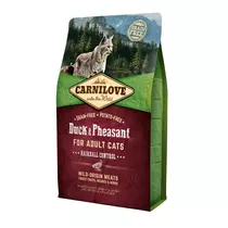 Carnilove Cat Adult Kacsa & fácán – Hairball Control 2kg