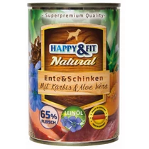 Happy&Fit Natural Ente&Schinken mit Kürbis&Aloe Vera 400g