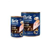 Brit Premium by Nature hal, halbőr konzerv 6X800g