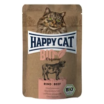 Happy Cat Bio Organic alutasakos eledel - Marha 12x85g