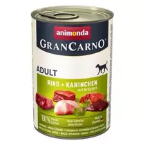 Animonda GranCarno Adult (nyúl,gyógynövény) konzerv - Felnőtt kutyák részére 800g
