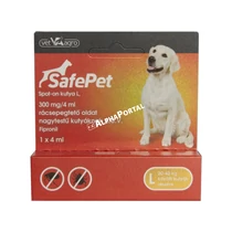 SafePet 300 mg/4 ml spot on kutya L 20-40 kg 1x