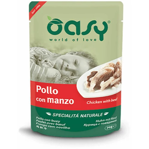 Oasy Cat Alutasak Natural Chicken&Beef 70g