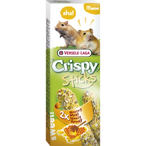 Versele-Laga Crispy Sticks Gerbils, Mice Dupla rúd (napraforgó,méz) - kiegészítő eleség futóegerek és egerek részére (110g)