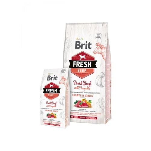 Brit Fresh Puppy Large Growth & Joints Friss Marha sütőtökkel 12kg