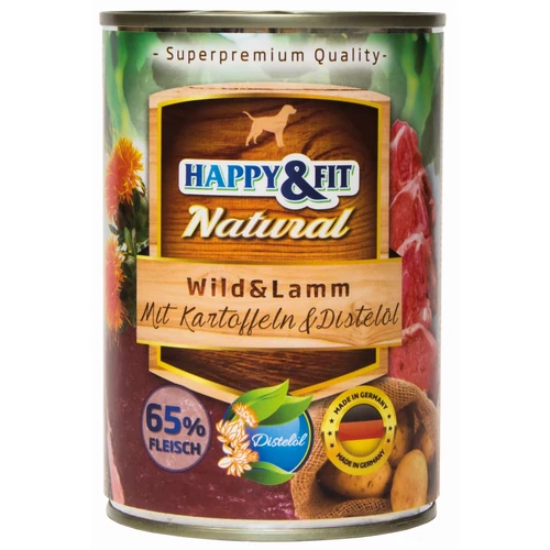 Happy&Fit Natural Wild&Lamm mit Kartoffeln&Distelöl 400g