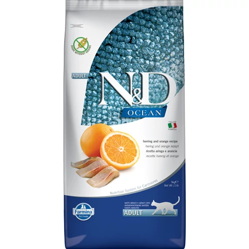 N&D Cat Ocean hering&narancs adult 5kg