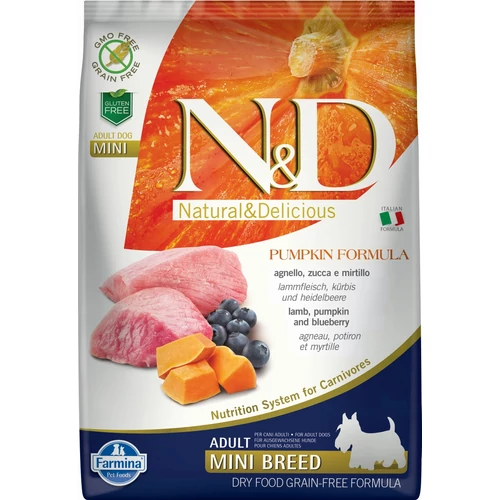 N&D Dog Grain Free bárány&áfonya sütőtökkel adult mini 2x7kg