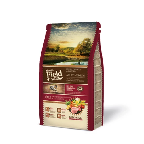 Sam's Field low grain adult medium fresh csirke&burgonya 2,5 kg