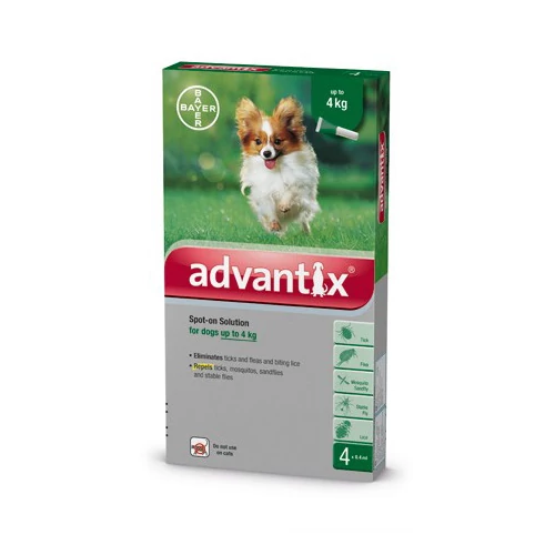 Advantix 4 kg-ig kutyáknak 4x0.4ml