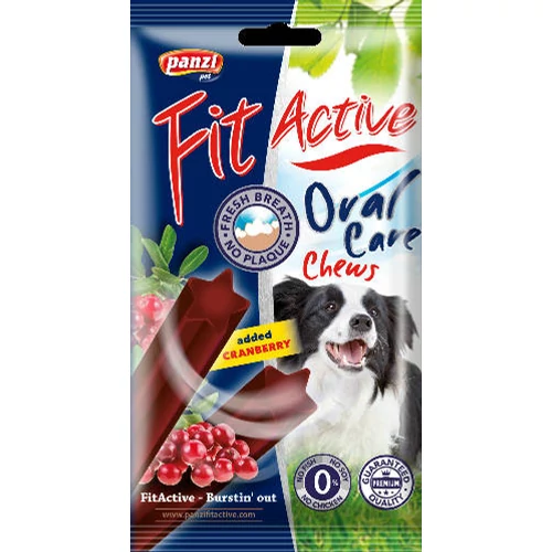 FitActive Oral Care Chews - jutalomfalat (vörösáfonyával) kutyák részére (70g)